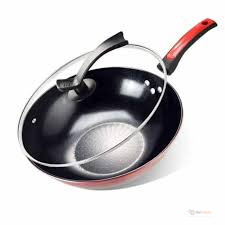 32cm Non-Stick Frying Pan with Lid – Black Long Handle