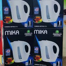 Mika MKT1005W Electric Kettle 1.7L – Cream White Plastic Kettle