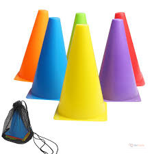Sparo 6pcs Plastic Sports Training Cones – Football, Fitness, Agility & Practice Markers