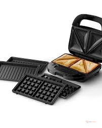3-in-1 Sandwich Waffle & Grill Maker – Non-Stick Electric Press