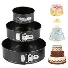 3Pcs Round Cake Moulds – Round Baking Tins for Cakes, Desserts & Home Baking
