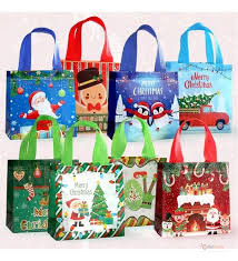 Christmas Kraft Paper Gift Bags 27×21×11cm – Festive Candy, Cookie & Gift Tote Bags