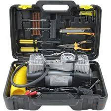 Portable 2-Cylinder Air Compressor with Tools – Compact Tyre Inflator for Cars & Roadside Use