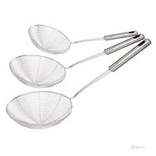 Oval Stainless Steel Mesh Skimmer Food Strainer for Frying Oil & Kitchen