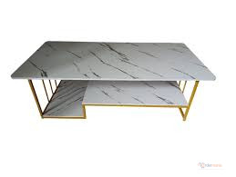 Executive White Marble Coffee Table – Modern Living Room Table