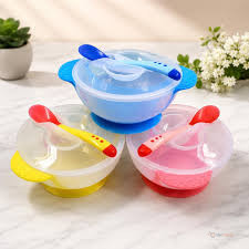 Baby Bowl Set – Baby Feeding Bowl & Heat Sensing Spoon for Infant Mealtime