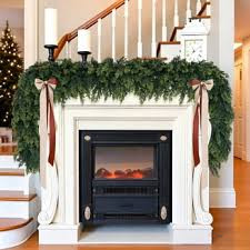 2.7M Plain Undecorated Cypress – Christmas Staircase & Fireplace Decoration