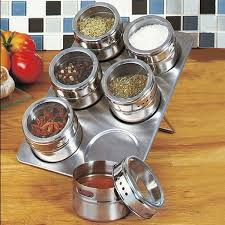 Magnetic Steel Round 6Pcs Spice Set – Kitchen Spice Storage Containers for Organising Herbs, Seasonings & Everyday Cooking
