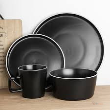 High-Quality Black 18pcs Dinner Set – Elegant Tableware Set for Home & Dining