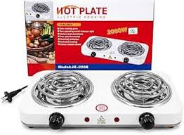 Double Electric Gas Top 2000W with Overheat Protection – 2-Burner Electric Cooker for Home Kitchen Cooking