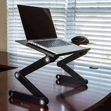 Laptop Stand with Mouse Rest & Cooling Fan for Work & Study