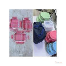 Partitioned Glass Snack Box with Lunch Box – 700ml & 1040ml