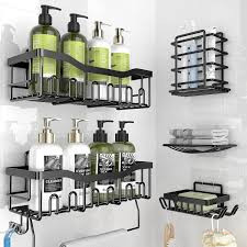 5PCS Shower Caddy Shelf Bathroom Organizer – Space-Saving Storage for Bathroom Essentials