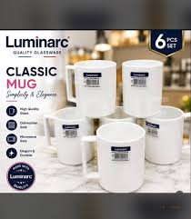 Set of 6 Luminarc Essence Cups – Elegant Everyday Drinking Cups for Tea, Coffee, Home & Entertaining