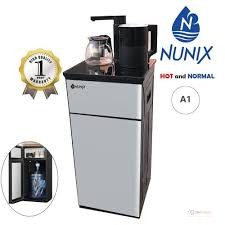Silver Nunix A1 Bottom Load Hot & Normal Water Dispenser | Water Cooler