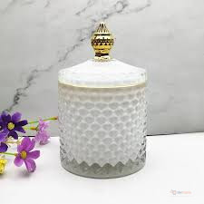 Glass White Sugar Dish – Elegant Sugar Bowl for Tea, Coffee and Kitchen Use