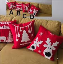 Christmas Embroidered Cushion Cover 30×50cm – Festive Decorative Throw Pillow