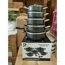 James Pot Black Cookware Set – Non-Stick Cooking Pots with Glass Lids for Everyday Kitchen Cooking