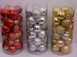 24-Piece 6cm Red Christmas Balls – Christmas Tree Baubles & Festive Decorations