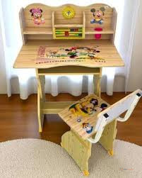 Wooden Kids Study Desk and Chair Set – Children's Learning Table & Chair for Reading, Writing, Drawing & Homework