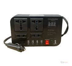 300W Power Inverter 12V DC to 220V AC with 4 USB Ports – Portable Car Power Converter for Travel, Camping & Everyday Use
