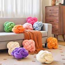 Soft Plush Nordic Knot Pillow – Decorative Knot Cushion for Sofa, Bed, Bedroom & Living Room