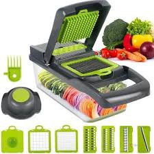 16PC Multifunctional Vegetable Chopper Slicer Dicer Cutter 8 Blades