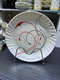 Set of 6 Signature Plates – High-Quality Ceramic/Porcelain Dinner Plates for Home, Family Meals & Entertaining