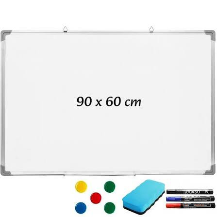 Magnetic Dry-Erase Whiteboard 60×90cm – Aluminum Frame Office, School & Home Writing Board with Marker & Eraser