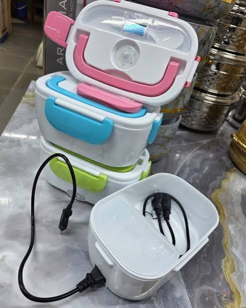 Electric Portable Heat Lunch Box Food Warmer With Partition