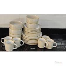 24pc Dinner Set – 10.5" Plates, 8" Plates, 5" Bowls & Mugs | Complete Tableware Set