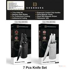 Edenburg 6Pcs Knife Set | Stainless Steel Kitchen Knives with Acrylic Stand