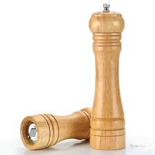 Solid Wood Pepper and Spice Grinder – Wooden Seasoning Grinder for Everyday Kitchen Use