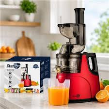 Starlux Slow Juicer SL-21030 150W – 0.5L Juice & Pulp Containers with Anti-Skid Silicone Base