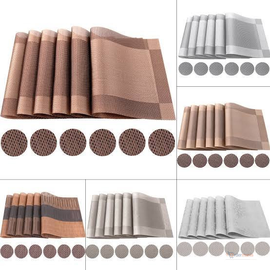 PVC Woven Placemats – Decorative Table Mats for Dining and Kitchen Use | OrderMania Kenya