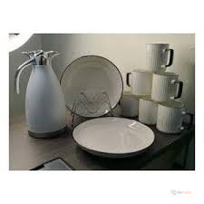 13Pcs Dinner Set with Stainless Steel Flask – Plates & Bowls