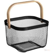 High Quality Portable Mesh Wire Fruit & Storage Basket with Wooden Handles – Kitchen Organizer for Fruits, Vegetables & Home Storage