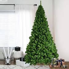 5FT Artificial Cypress Christmas Tree 150cm – Durable PVC Green Pine Foliage with Fold-Out Base