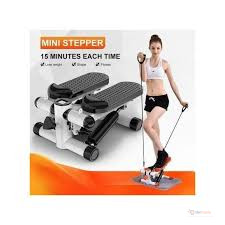 Mini Stepper with Resistance Bands – Compact Full Body Home Workout