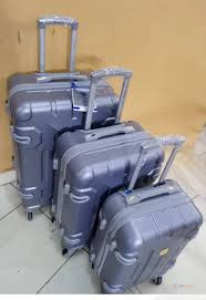 3-in-1 Luxurious Fibre Suitcase Set 3-Piece Travel Luggage with 360° Spinner Wheels & Telescopic Handles