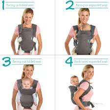 Infantino Flip Advanced 4-In-1 Convertible Baby Carrier – Adjustable Infant & Toddler Carrier with 4 Carrying Positions