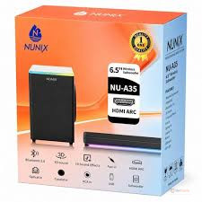 Nunix A35 Wireless Soundbar Speaker System – 2.1 Channel Bluetooth Home Audio with Subwoofer | OrderMania Kenya