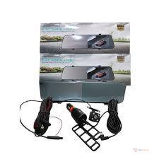 Full HD 1080P Touchscreen Rearview Mirror Dash Cam – Dual Front & Rear Camera