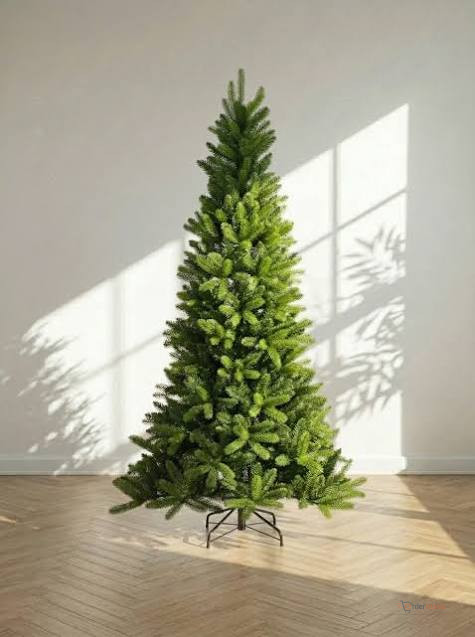 7FT (2.1M) Premium PVC Green Christmas Tree with 3000 Leaves – Artificial Christmas Tree
