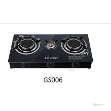 AILYONS 3 Burner Glass Top Gas Cooker & Infrared Double Burner