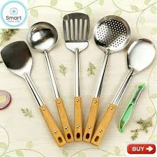 Kitchen Cooking Utensil Set Spatula Ladle Whisk Brush Strainer Skimmer